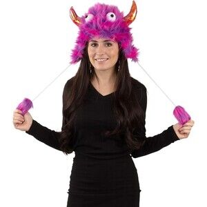 Monster Hat Costume Crazy Funny Hat Monster Birthday Party Fuchia OS